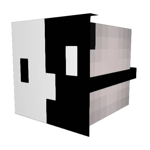 Dee_Panda Minecraft avatar head, 3D render