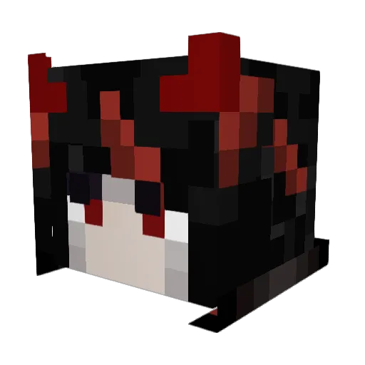 DeeathGrimm Minecraft avatar head, 3D render