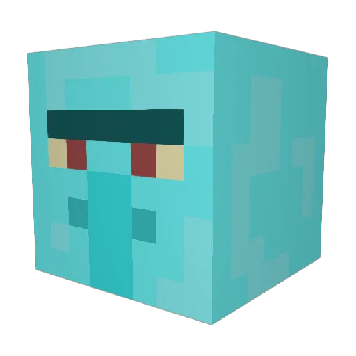 DeeboSteve Minecraft avatar head, 3D render