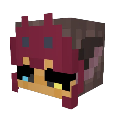 Deedee0u0 Minecraft avatar head, 3D render