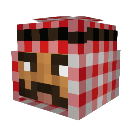Deedo_ Minecraft avatar head, 3D render
