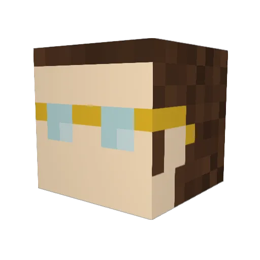 DeeeYo Minecraft avatar head, 3D render