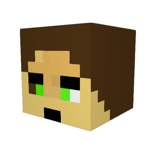 Deeeaaaan Minecraft avatar head, 3D render