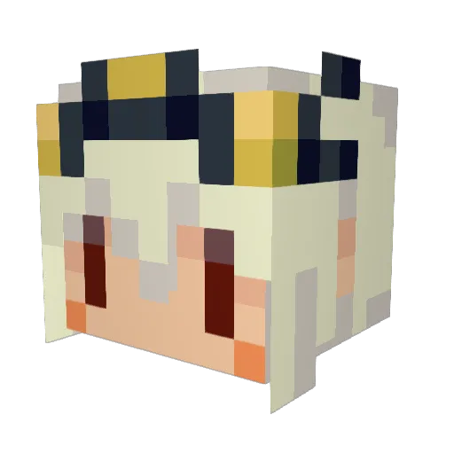 Deeeeeee Minecraft avatar head, 3D render
