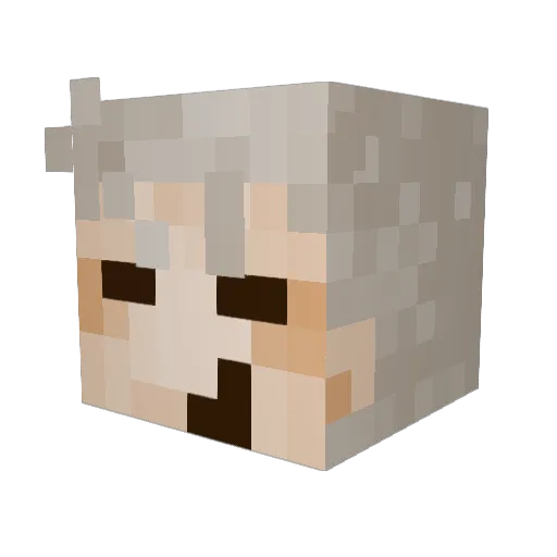 Deeeeew Minecraft avatar head, 3D render