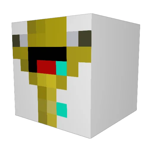 DeeezNuuuts Minecraft avatar head, 3D render