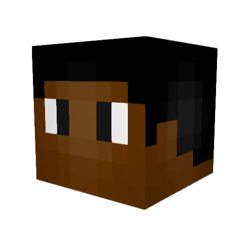 Deeflamezen Minecraft avatar head, 3D render