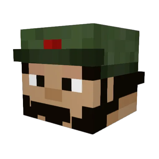 Deefy1 Minecraft avatar head, 3D render