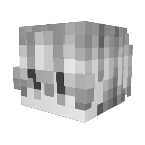 Deefys Minecraft avatar head, 3D render