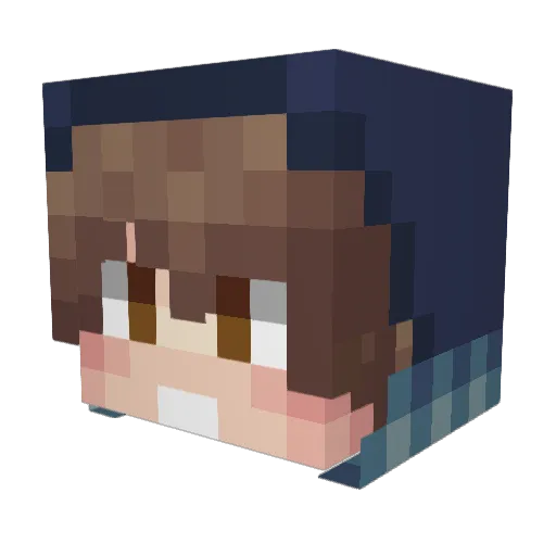 Deejdd Minecraft avatar head, 3D render