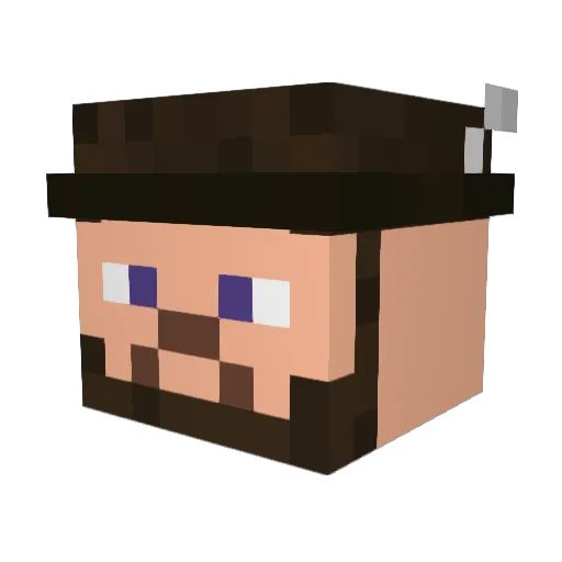 Deekaj Minecraft avatar head, 3D render
