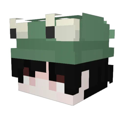 Deekeii Minecraft avatar head, 3D render