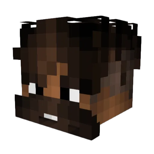 Deeks Minecraft avatar head, 3D render