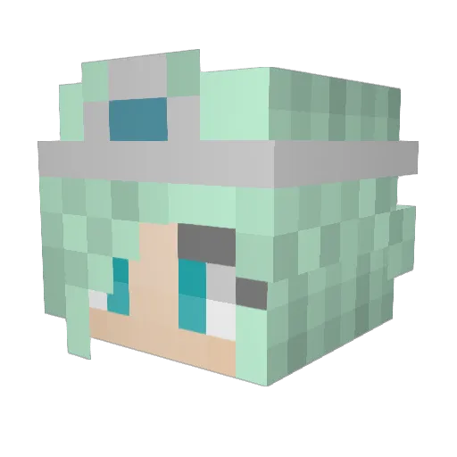 Deekzor Minecraft avatar head, 3D render