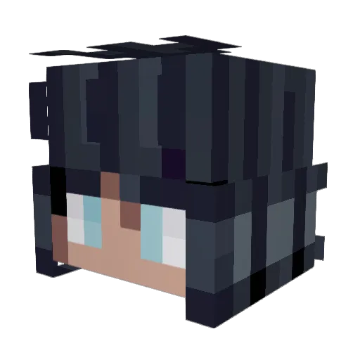 Deelro Minecraft avatar head, 3D render