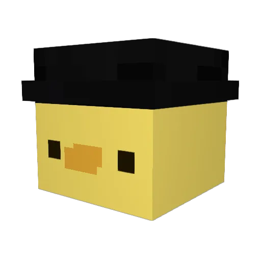Deeltz Minecraft avatar head, 3D render