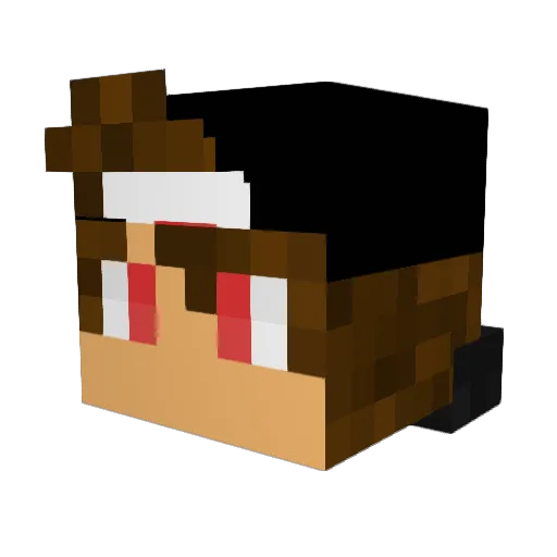 Deemadus Minecraft avatar head, 3D render