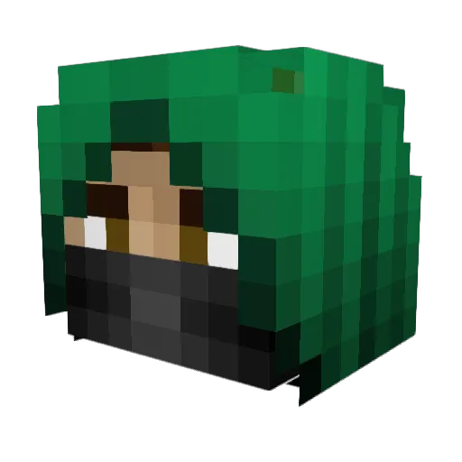 Deeman_ Minecraft avatar head, 3D render