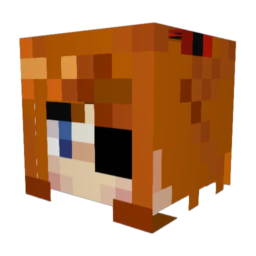Deemdeen Minecraft avatar head, 3D render