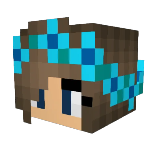 Deemonii Minecraft avatar head, 3D render