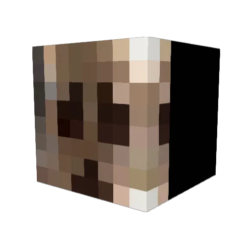 Deemvdv Minecraft avatar head, 3D render