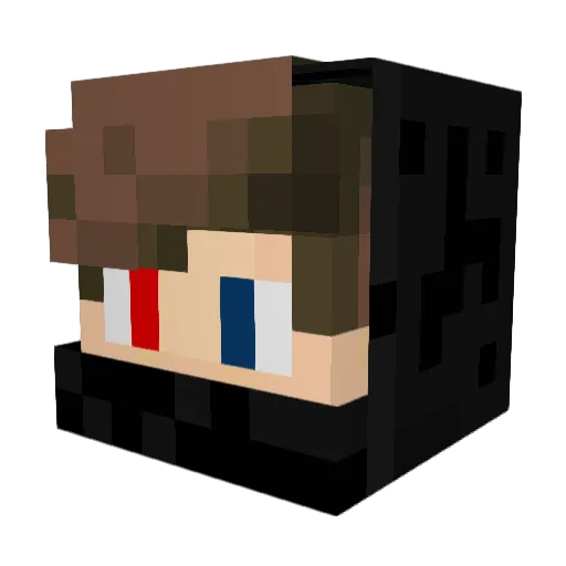 DeenoxMC Minecraft avatar head, 3D render