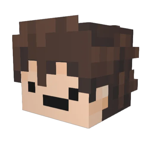 Deep3r_ Minecraft avatar head, 3D render