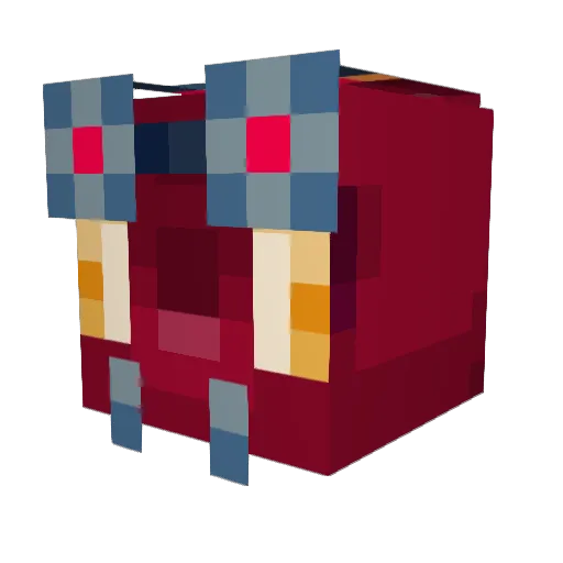 DeepBlueTron Minecraft avatar head, 3D render