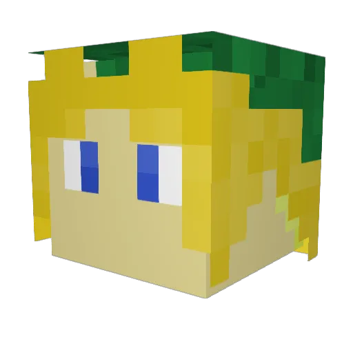 DeepC Minecraft avatar head, 3D render