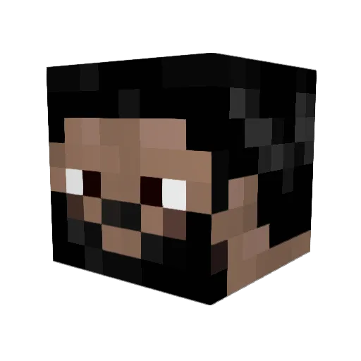 DeepJoy Minecraft avatar head, 3D render
