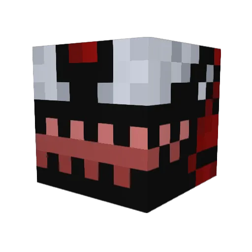 DeepMan Minecraft avatar head, 3D render