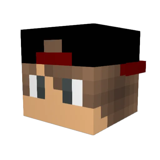 DeepMire Minecraft avatar head, 3D render