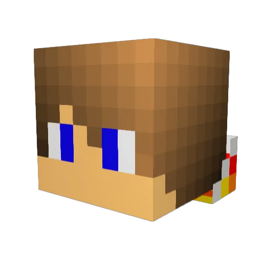 DeepPheonix Minecraft avatar head, 3D render