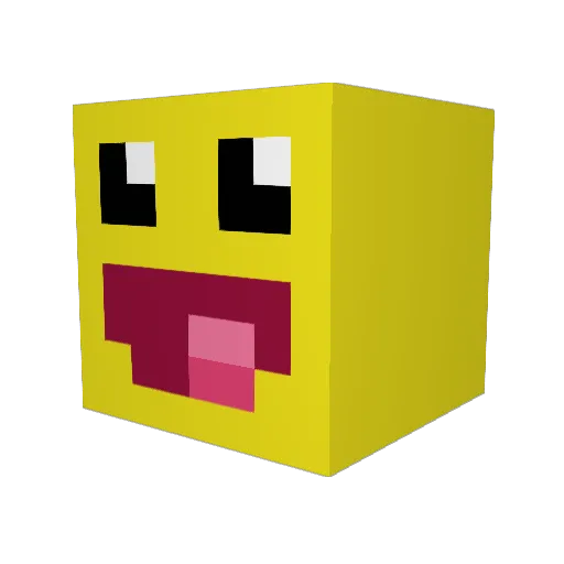 Deepadork Minecraft avatar head, 3D render
