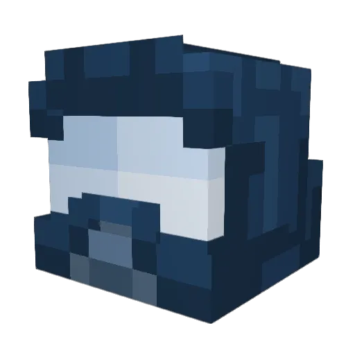 Deepdive12 Minecraft avatar head, 3D render