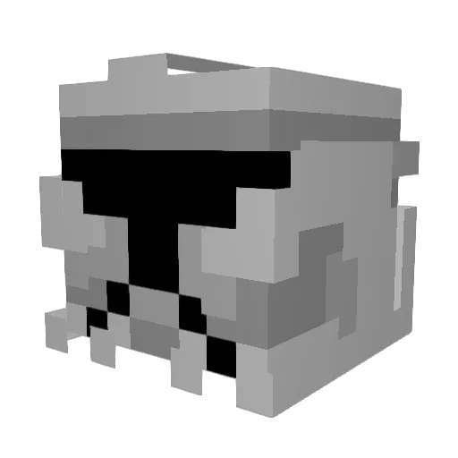 Deepdog Minecraft avatar head, 3D render
