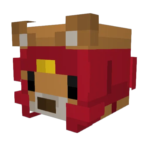 Deepshaken Minecraft avatar head, 3D render