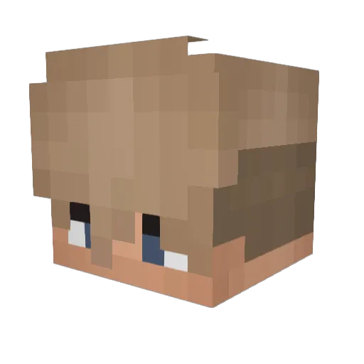 Deepsya Minecraft avatar head, 3D render