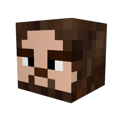 Deepwar Minecraft avatar head, 3D render