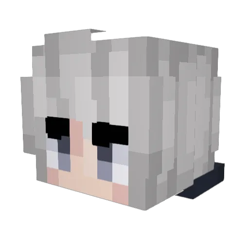 Deepyau Minecraft avatar head, 3D render