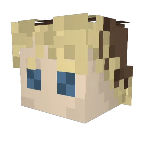 DeerBrosPizza Minecraft avatar head, 3D render
