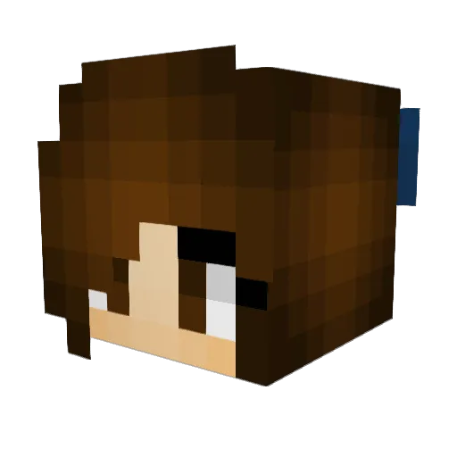 DeerBunny Minecraft avatar head, 3D render