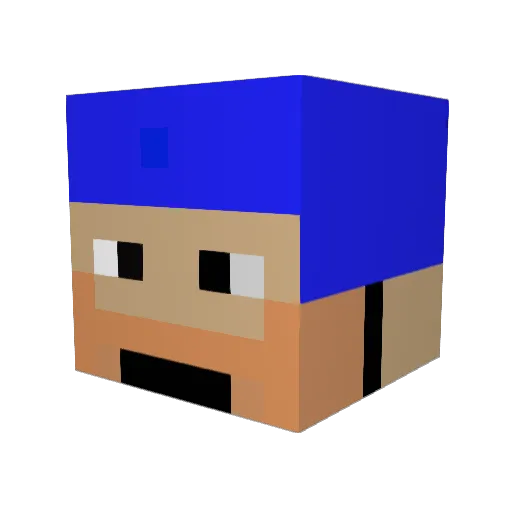 DeerDawn Minecraft avatar head, 3D render