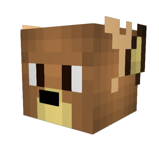 DeerEthan Minecraft avatar head, 3D render