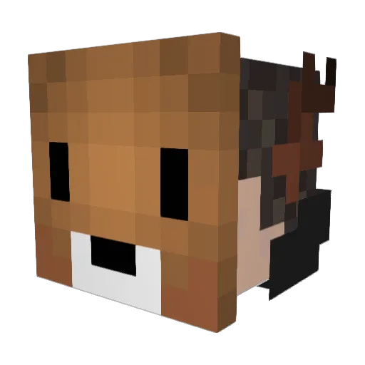 DeerHolder Minecraft avatar head, 3D render