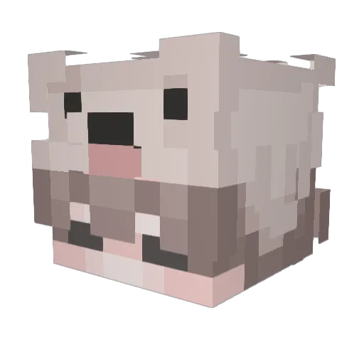 DeerLeaf Minecraft avatar head, 3D render
