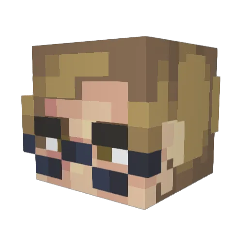 DeerOffTheLeash Minecraft avatar head, 3D render