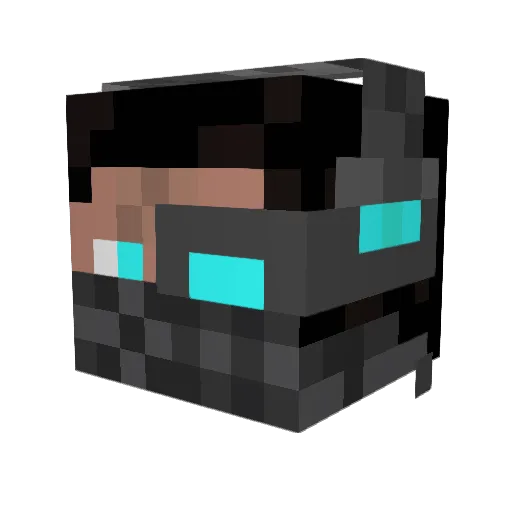 DeerSlayer357 Minecraft avatar head, 3D render