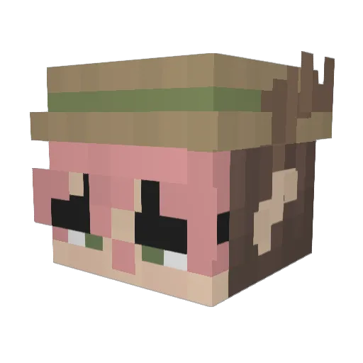 Deer_Basil Minecraft avatar head, 3D render