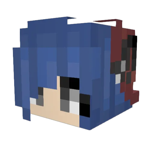 Deerdre Minecraft avatar head, 3D render